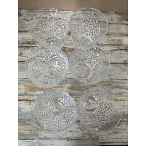 Set of 6 Waterford Crystal ALANA 7" Water Goblets Gothic Mark Vintage - Picture 10 of 16